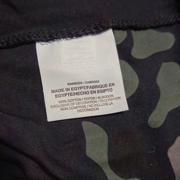 Nike Air Force 1 Long Sleeve ALT Camo curved hem sides Tall T Shirt Mens large - Picture 11 of 12